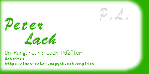 peter lach business card